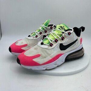Nike Air Max 270 React White Black Hyper Pink Women Shoes CJ0619-101 Size 7.5